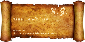 Miss Zenóbia névjegykártya